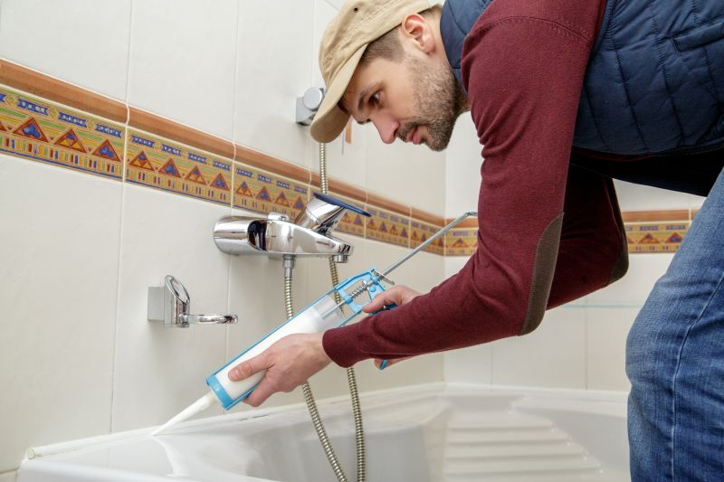 Professional Bathtub Installer at Work